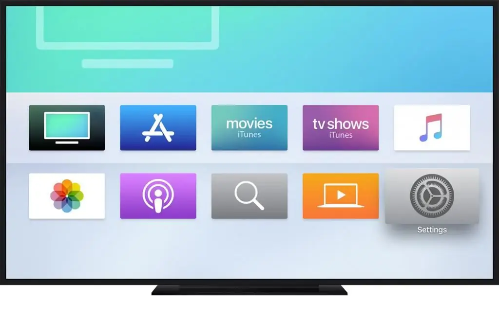 Menu de configuration Apple TV