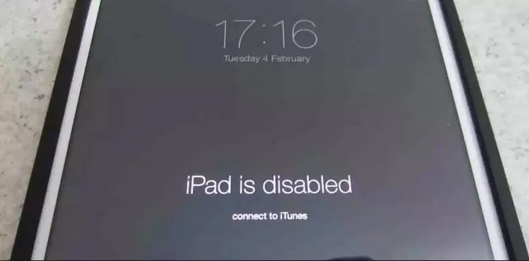 užrakintas ipad