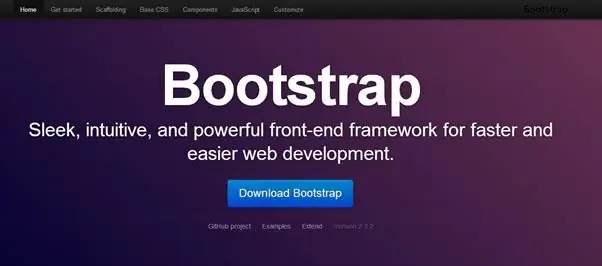 bootstrap menu