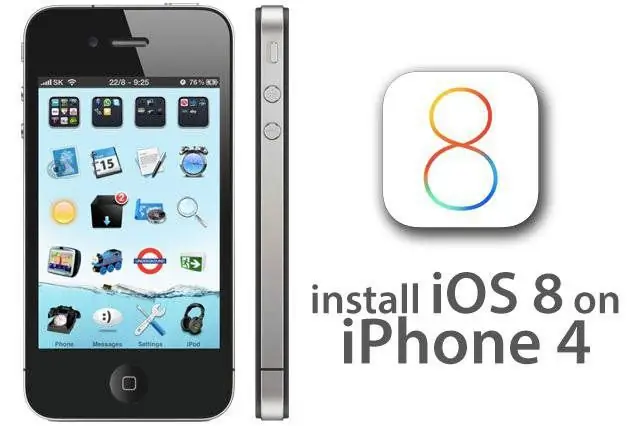 përditësoni iphone 4 në ios 8 përmes kompjuterit