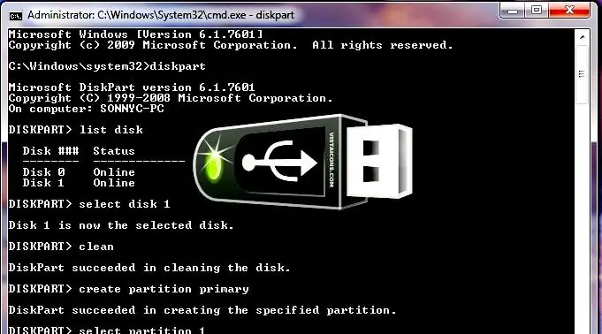 Program Discpart USB