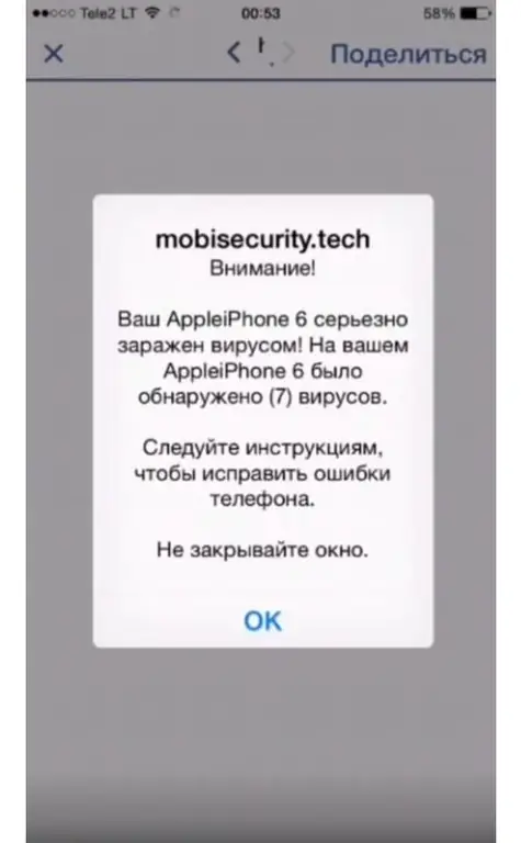 virus op iphone