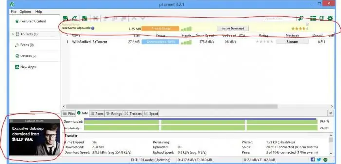 com desactivar els anuncis a torrent