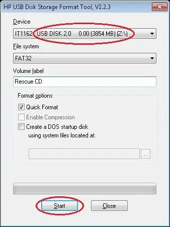 Utilitas untuk resusitasi flash drive