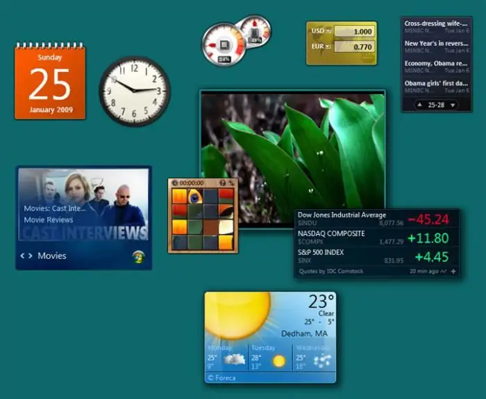 Gadgets for Windows 7 - hvordan installeres