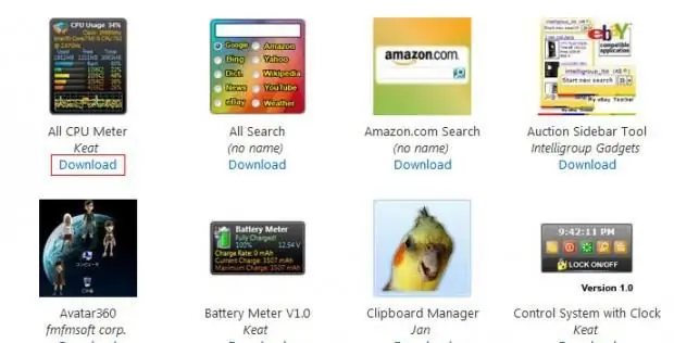 Unduh gadget untuk Windows 7