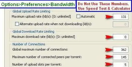 setting utorrent for maximum speed