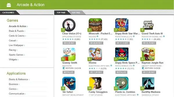 Google Play turg android