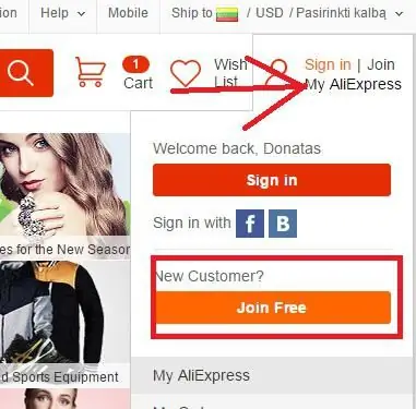 kaip nusipirkti aliexpress