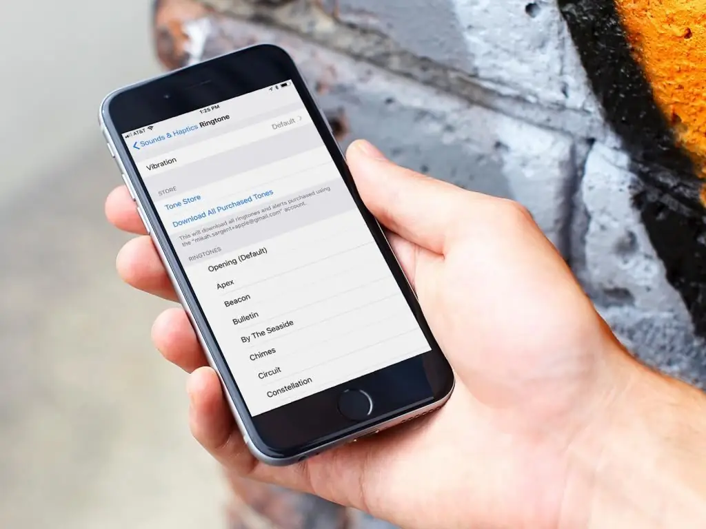 iPhone skambėjimo tonų sąrašas