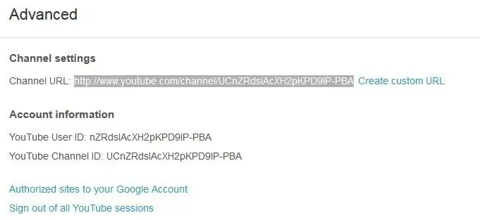 cum se schimbă linkul canalului youtube