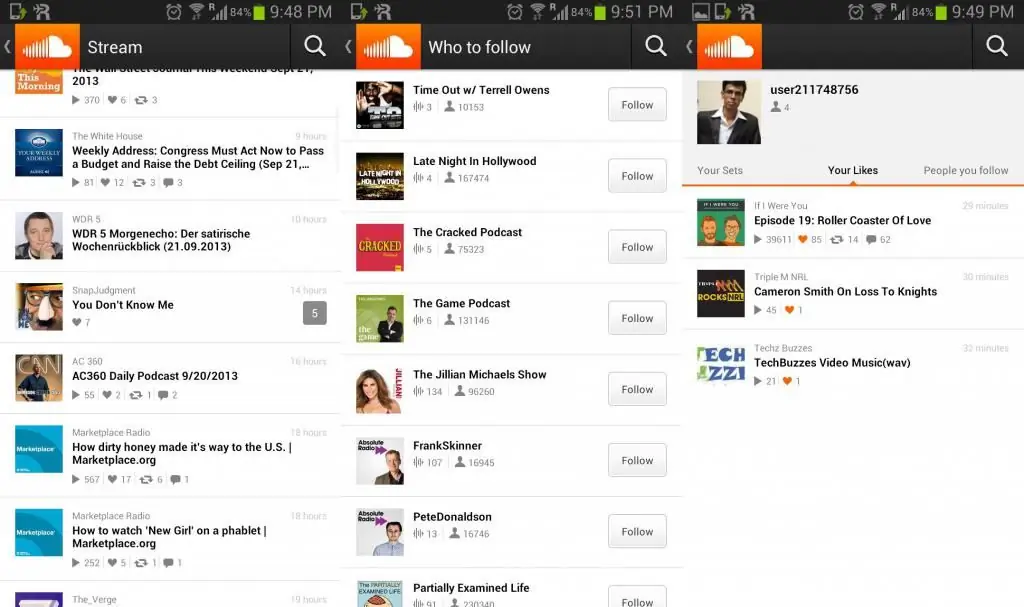 Soundcloud für Android