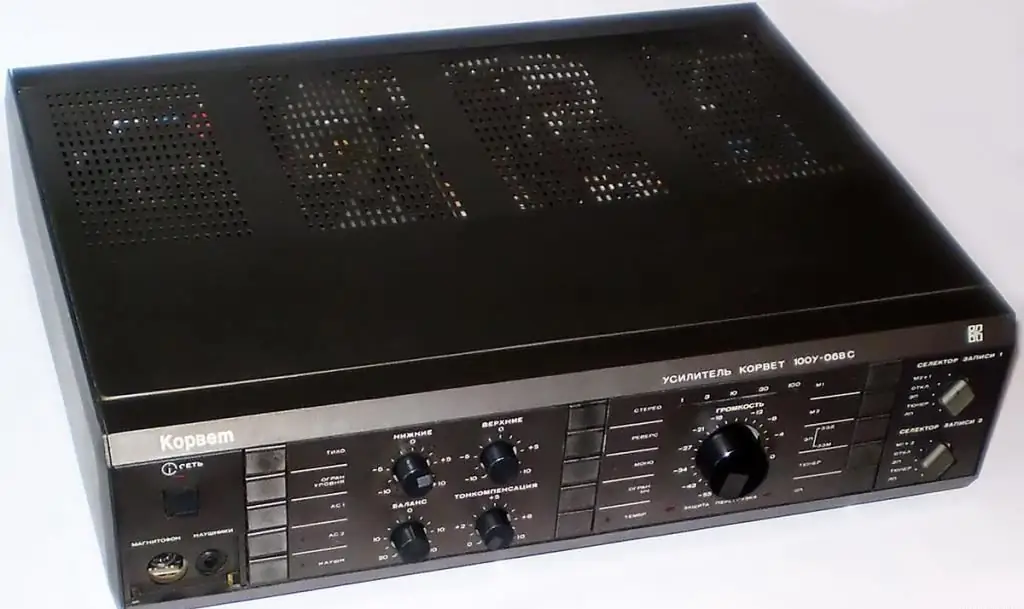 Amplifier "Corvette 100U - 068C" - نظرة عامة ، مزايا ومواصفات