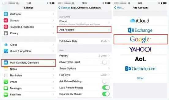 contacts from android to iphone