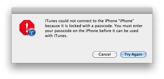 iPhone kërkon të lidhet me iTunes